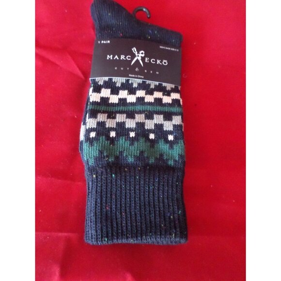 1 Pair Large Marc Ecko Cut & Sew Cotton Crew Socks 6-12 - Picture 1 of 5